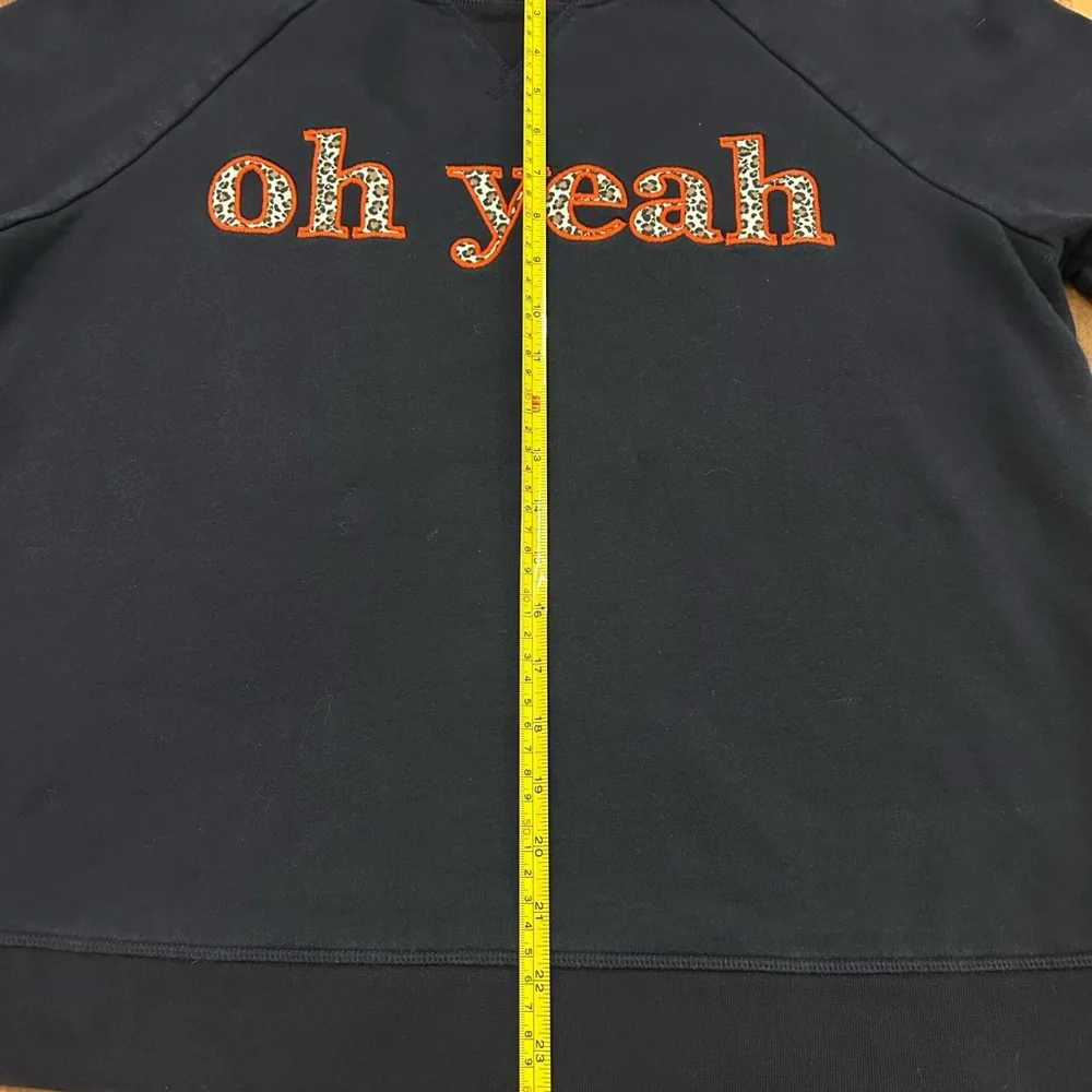 Boden Navy Crewneck Sweatshirt with Orange Appliqué - Picture 5 of 7